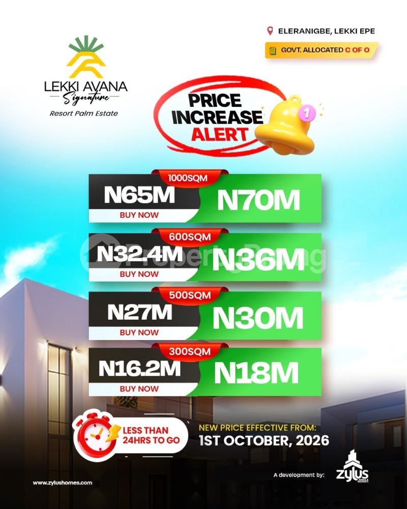 Land for sale Eleranigbe |zylus |dangote Refinery Eleranigbe Ibeju-Lekki Lagos