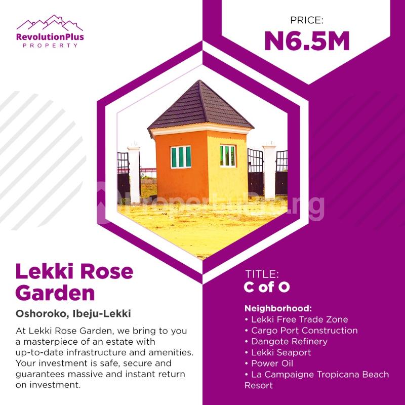 Land for sale Oshoroko. Ibeju-Lekki Lagos