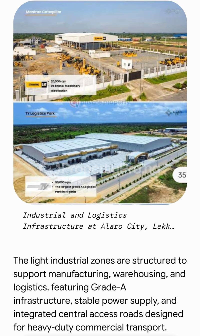 Land for sale Light Industrial Layout Alaro City Ibeju Lekki Free Trade Zone Ibeju-Lekki Lagos