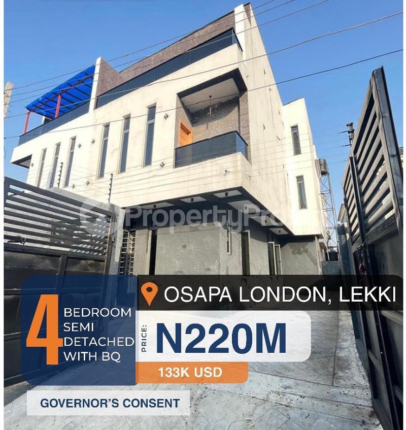 4 bedroom House for sale Osapa london Lekki Lagos