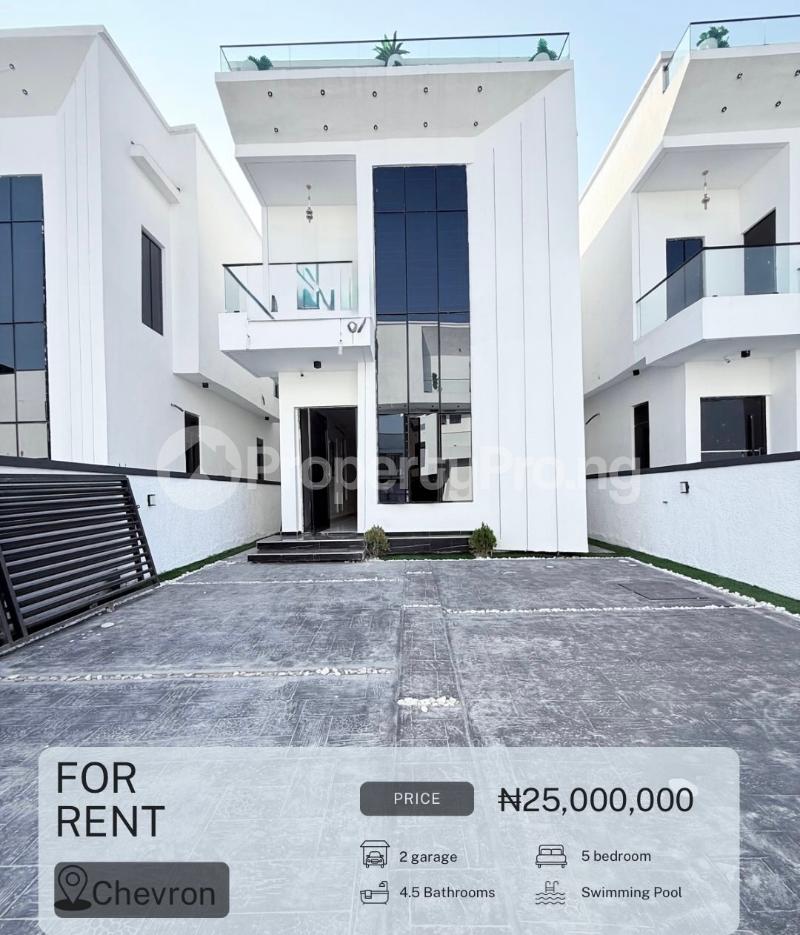 5 bedroom House for rent Chevron Lekki Lagos