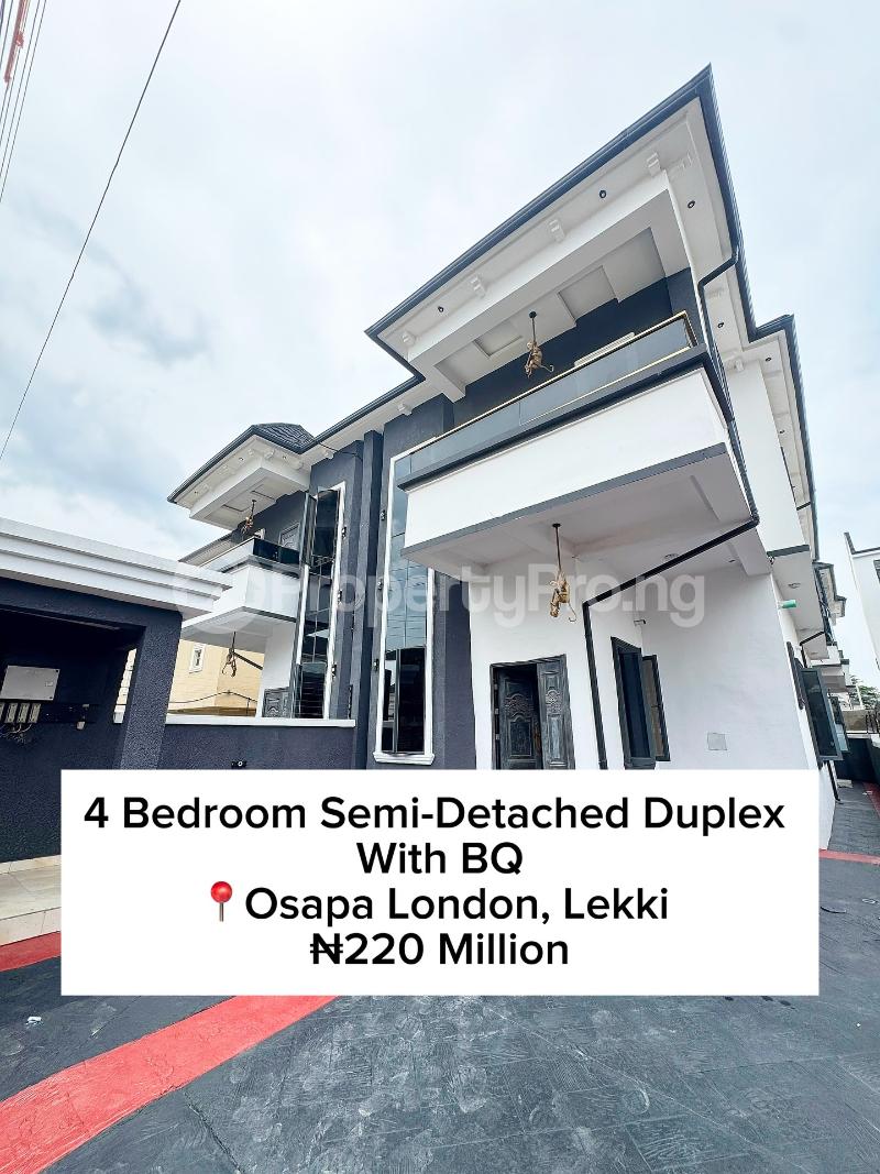 4 bedroom House for sale Osapa london Lekki Lagos