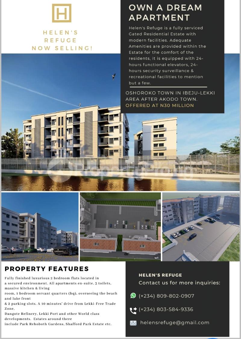 2 bedroom Flat / Apartment for sale Osoroko Town Free Trade Zone Ibeju-Lekki Lagos