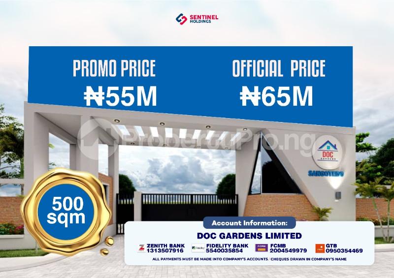 Land for sale Doc Garden Off Monastery Road Sangotedo Ajah Lagos