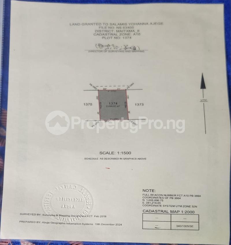 Land for sale Maitama 2 Mpape Abuja