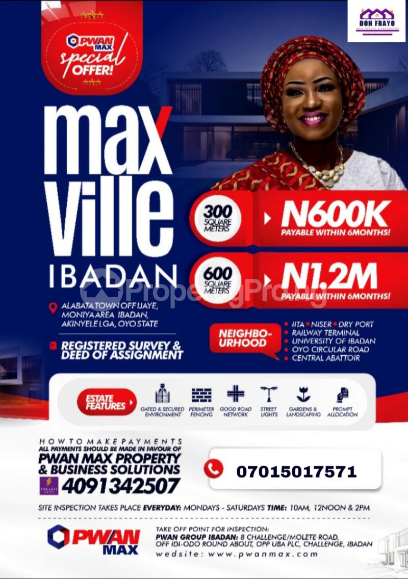 Land for sale Moniya Iseyin New Road Moniya Ibadan Oyo