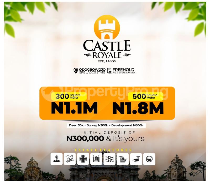 Land for sale Odogbawojo/ Castle Royale Estate/lagos Ogun Tollgate Epe Lagos
