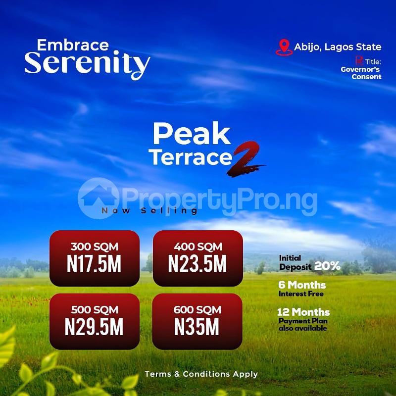 Land for sale Peak Terrace Abijo Ajah Lagos