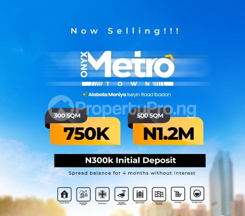 Land for sale Alabata Community/onyx Metro Town/ Moniya Iseyin Road Moniya Ibadan Oyo