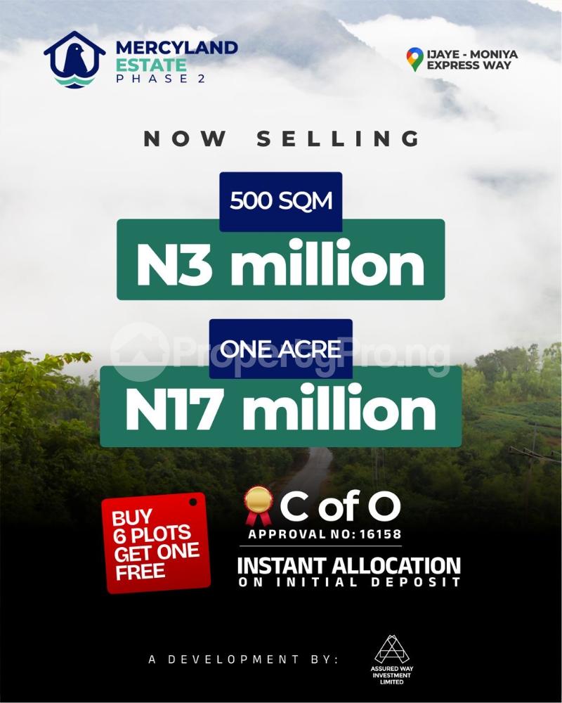 Land for sale Ijaye| Assure Way Limited | Obafemi Awolowo Train Station Moniya Ibadan Oyo - 0