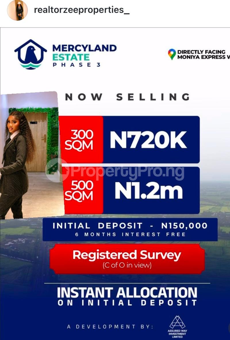 Land for sale Moniya Expressway | Assuredway Limited | University Of Ibadan Moniya Ibadan Oyo