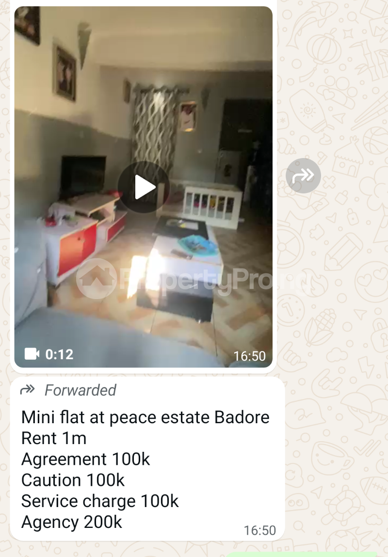 1 bedroom Flat / Apartment for rent Peace Estate Badore Ajah Lagos