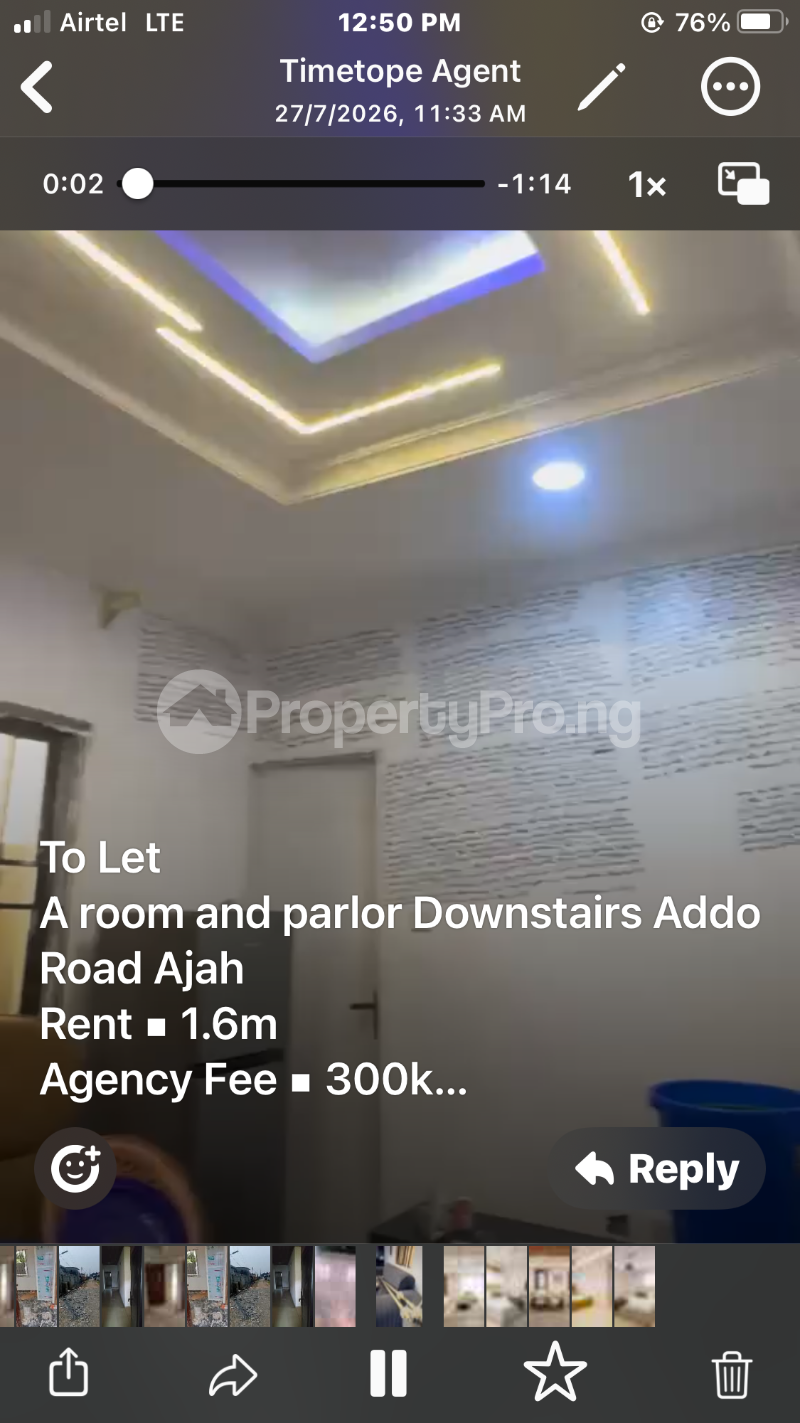 1 bedroom Flat / Apartment for rent Addo Road Ado Road Ajah Lagos