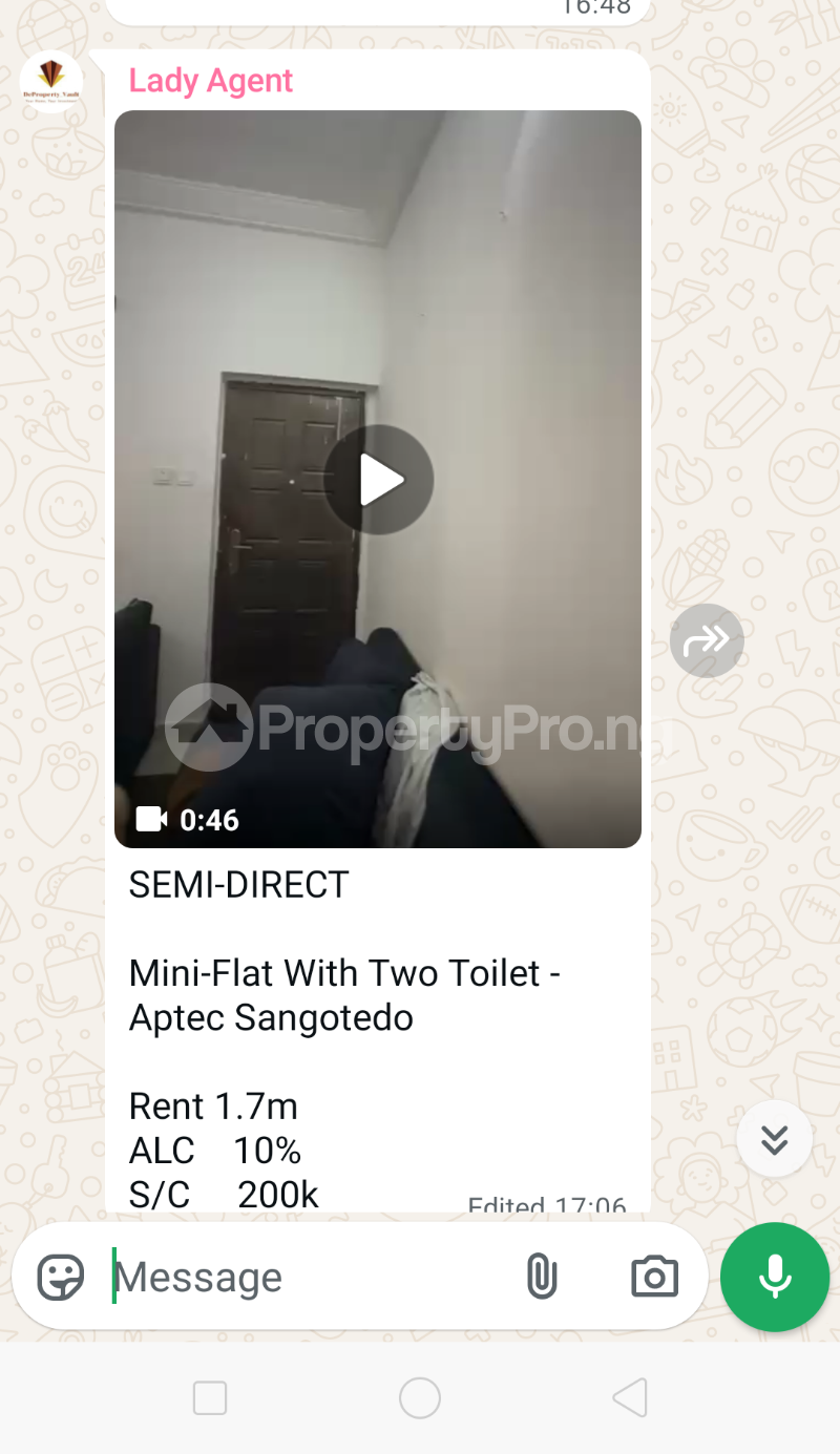1 bedroom Flat / Apartment for rent Sangotedo Sangotedo Ajah Lagos