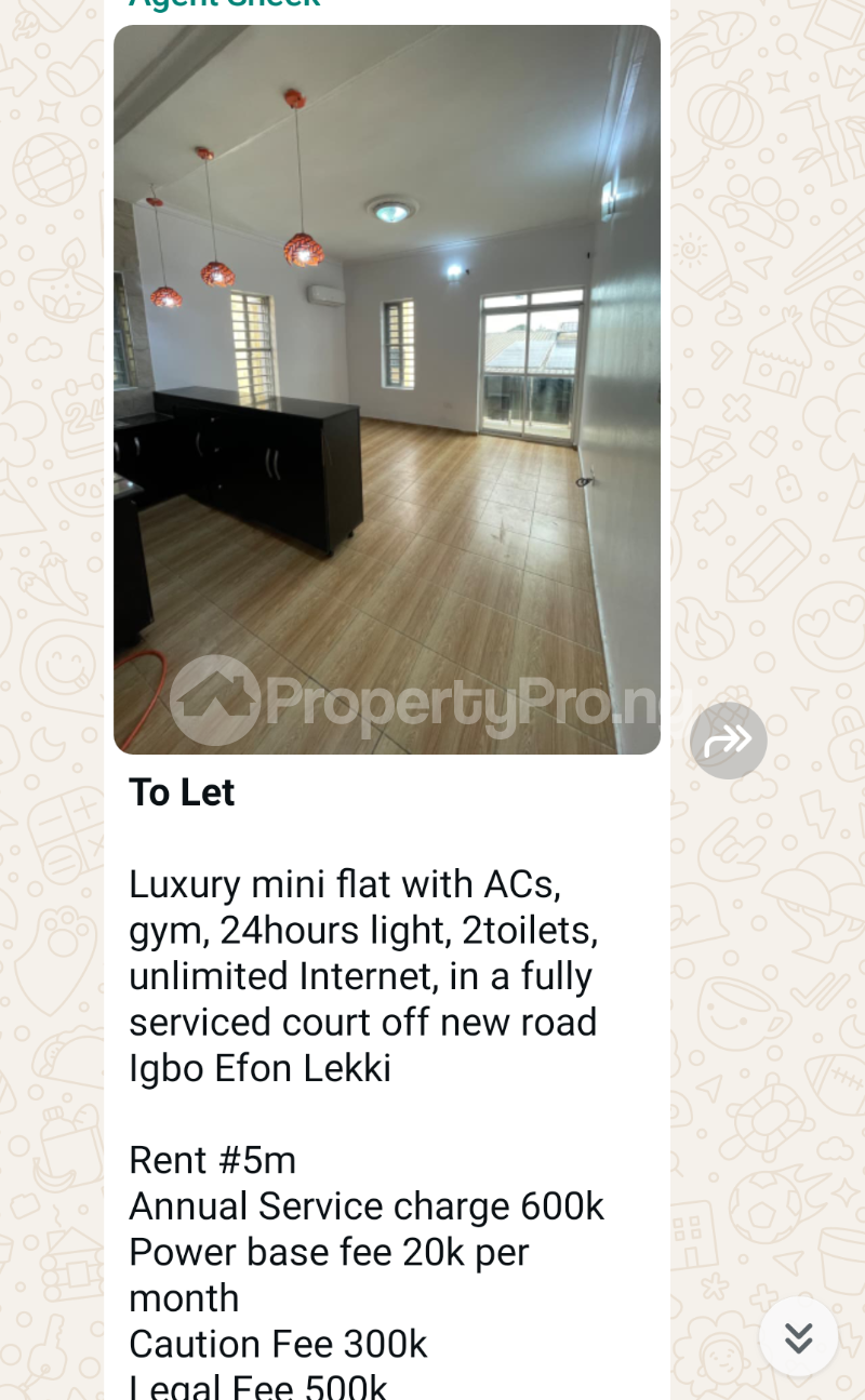 1 bedroom Flat / Apartment for rent Court Off New Road Igbo-efon Lekki Lagos