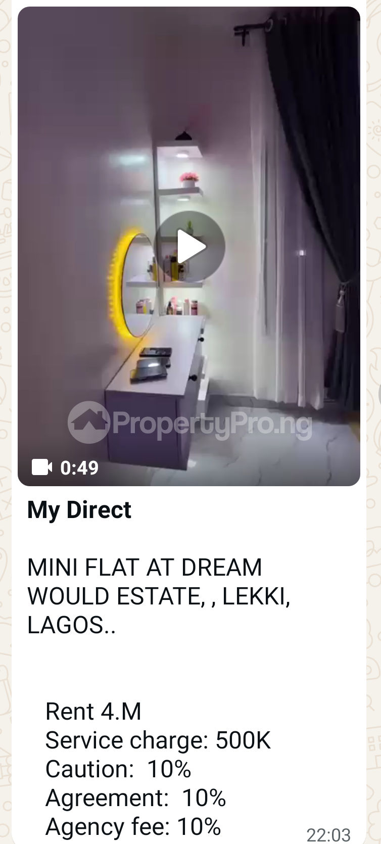 1 bedroom Flat / Apartment for rent Dream Would Estate Admiralty Road Lekki Lagos