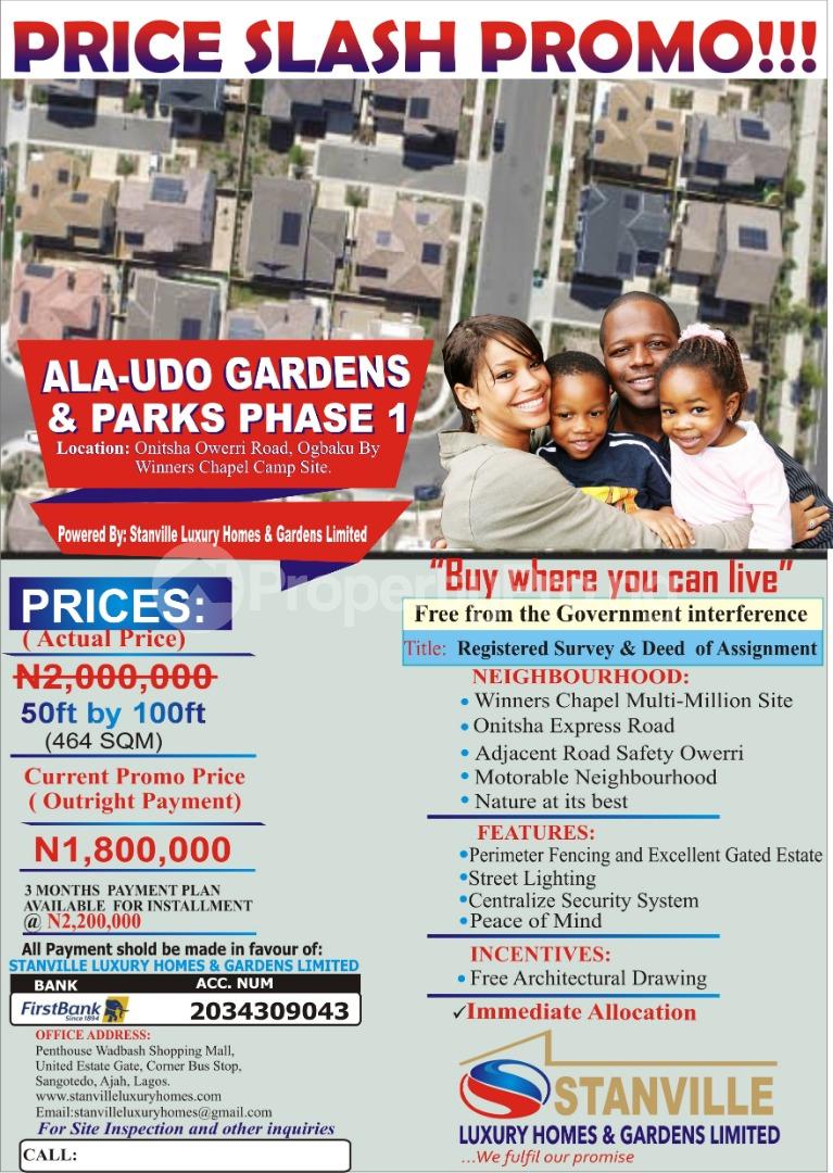 Land for sale Alaudo Gardens & Park Owerri Imo