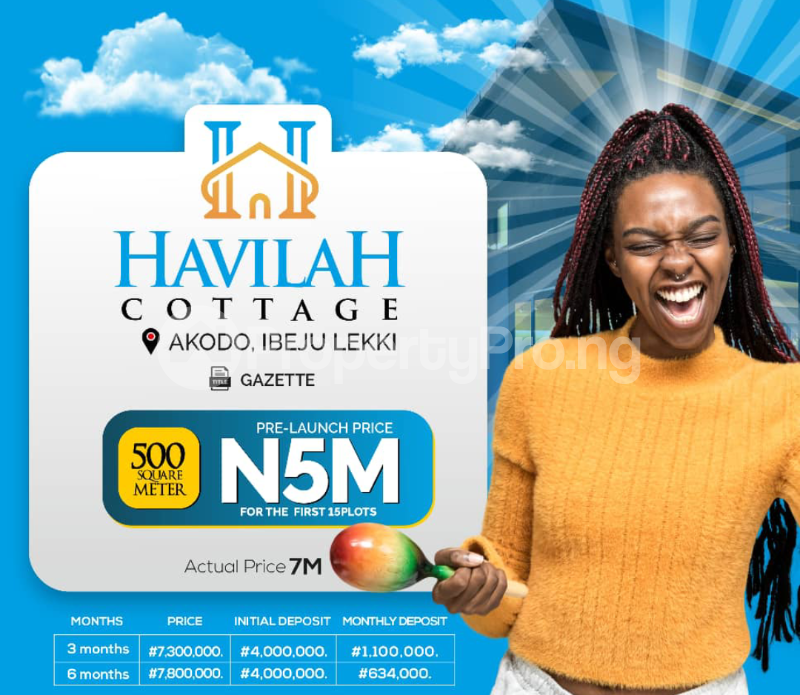 Land for sale Havilah Cottage Akodo Lekki Epe Express Free Trade Zone Ibeju-Lekki Lagos