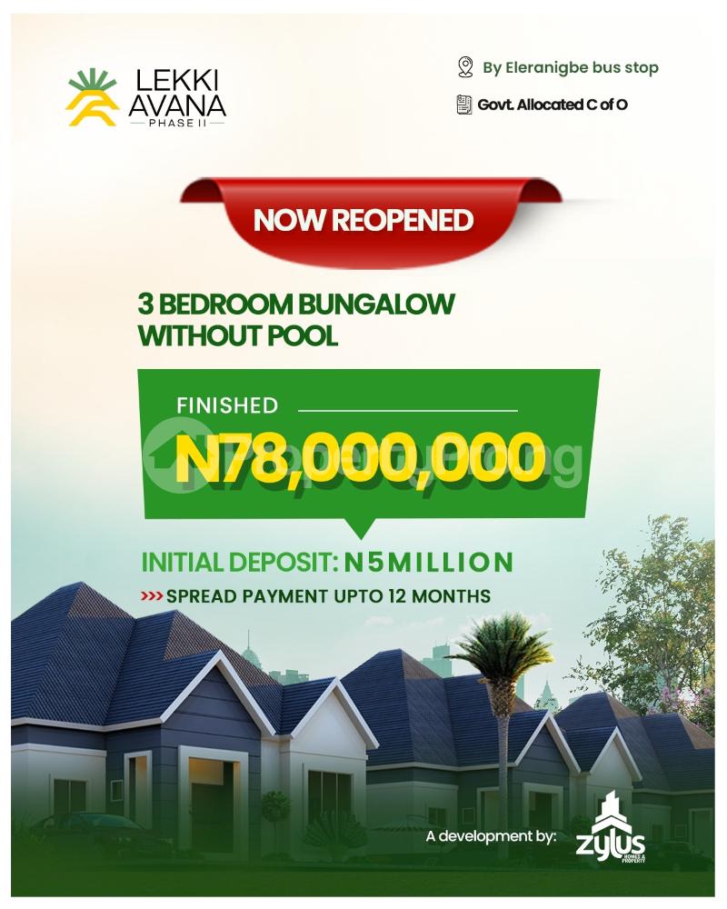 3 bedroom House for sale Ibeju-Lekki Lagos
