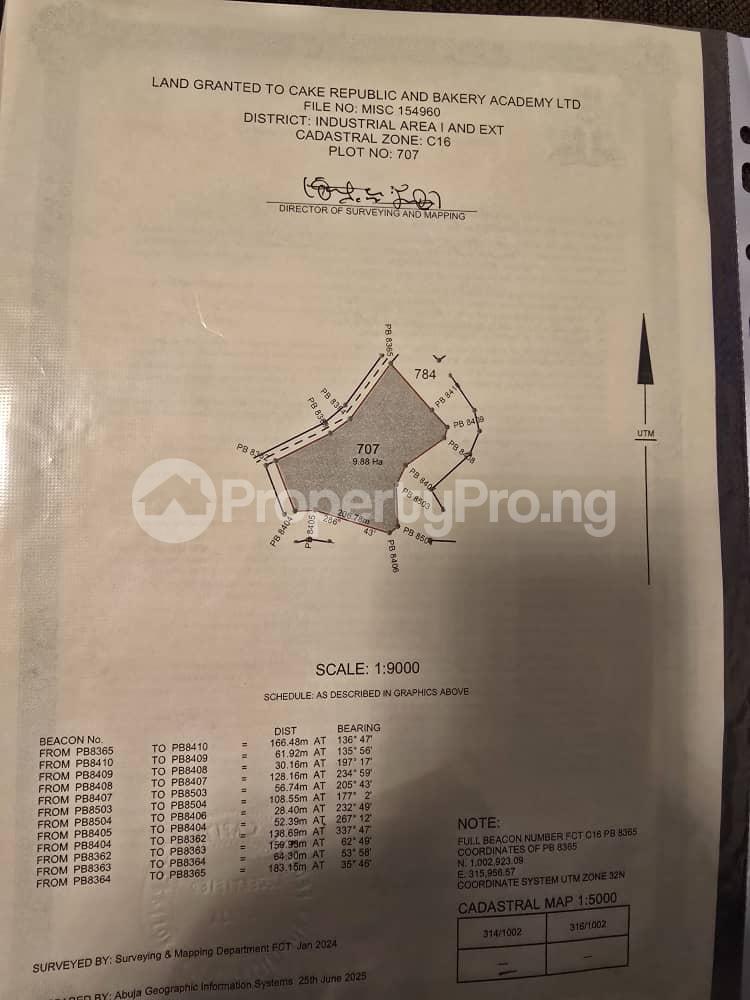 Land for sale Idu Industrial (Institution and Research) Idu Abuja