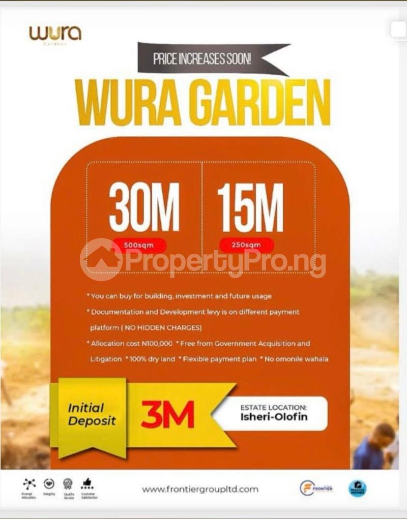 Land for sale Wura Gardens, Behind Diamond Estate, Isheri Igandu Road. Isheri Egbe/Idimu Lagos