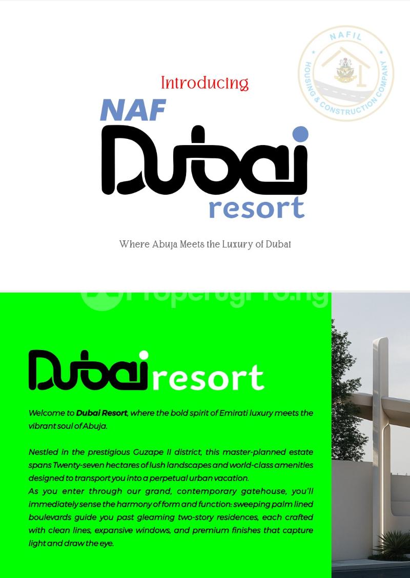 Land for sale Naf Dubai Resort, Guzape Abuja