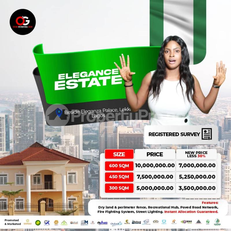 Land for sale Beside Eleganza Palace, Lekki Lekki Lagos