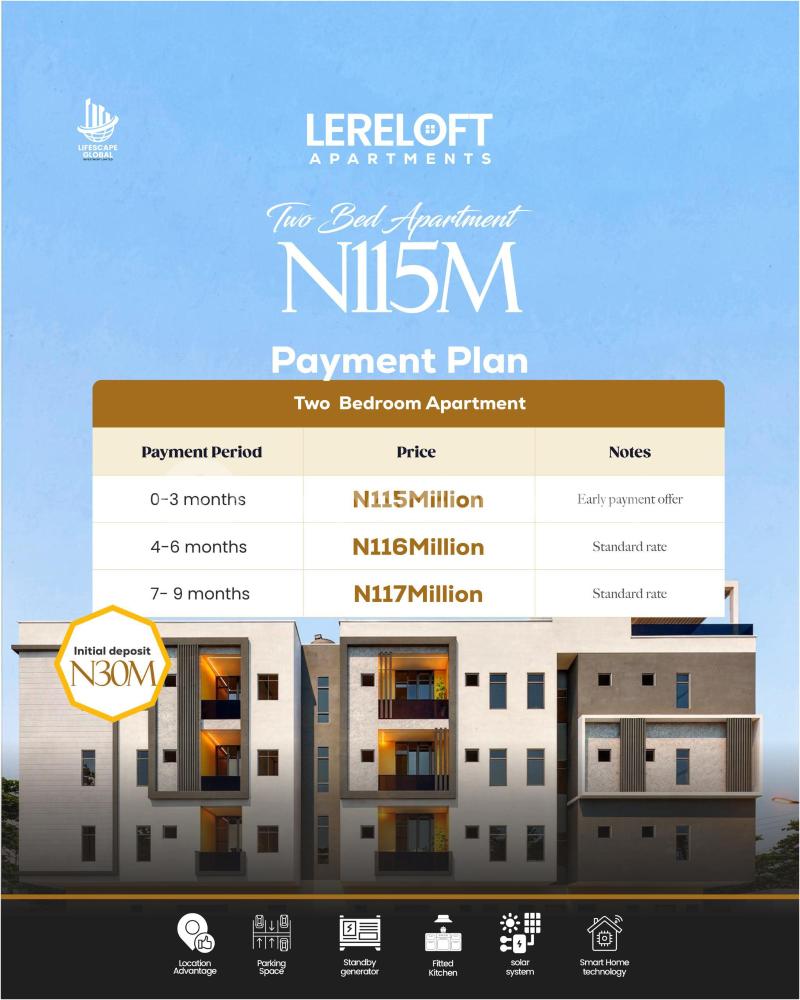 2 bedroom House for sale Lereloft Apartments Located In The Heart Of Mainland Vibrant And Well Connected Neighborhood Most Aguda Surulere Lagos