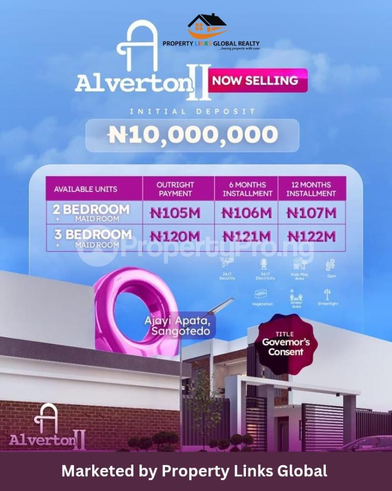 House for sale Alverton Located In Ajayi Apata Close To Shoprite And Corona Schools Exquisite Craftsmanship Meets Ultimate Comfort. Majek Sangotedo Lagos