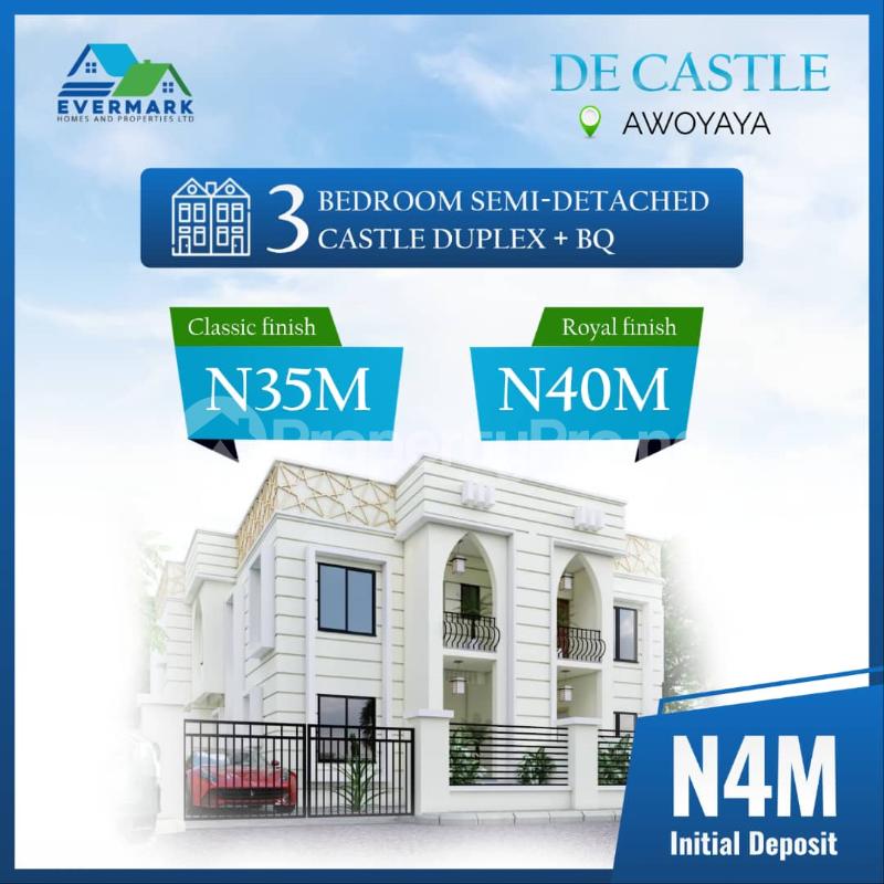 3 bedroom House for sale De Castle, Orinanwa Bustop, 2mins Drive From Mayfair Gardens Awoyaya Ajah Lagos
