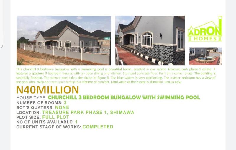 3 bedroom House for sale Behind Redemption Camp Lagos Ibadan Express Way. Arepo Ogun
