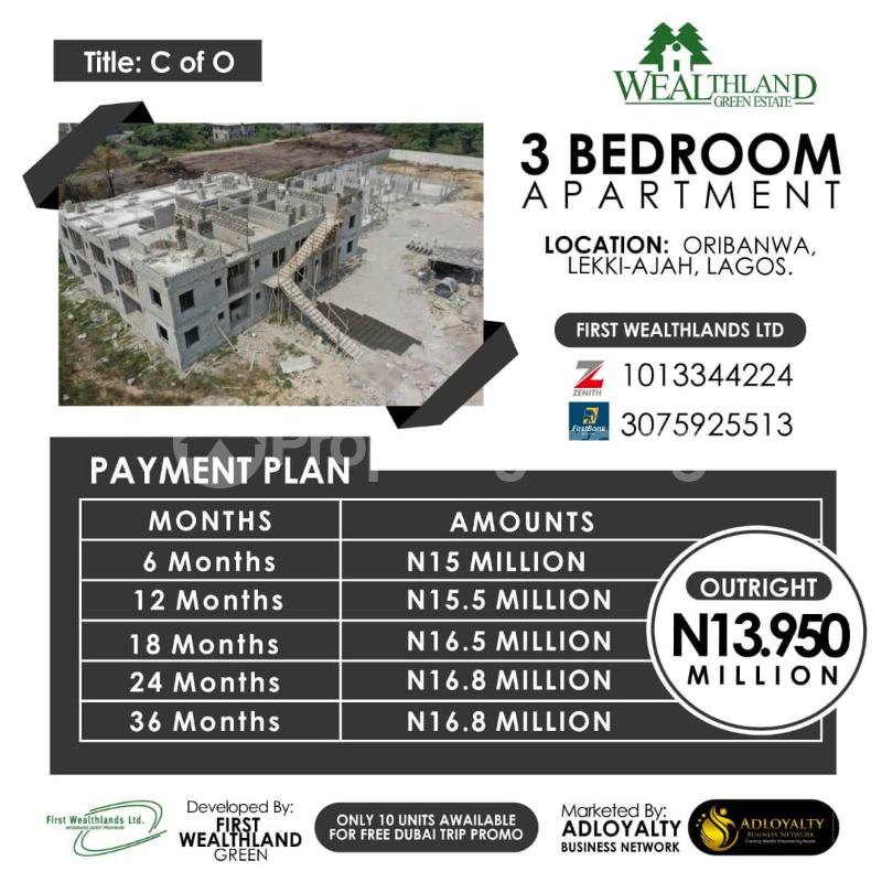 3 bedroom House for sale Wealth Green Avenue Oribanwa Ibeju-Lekki Lagos