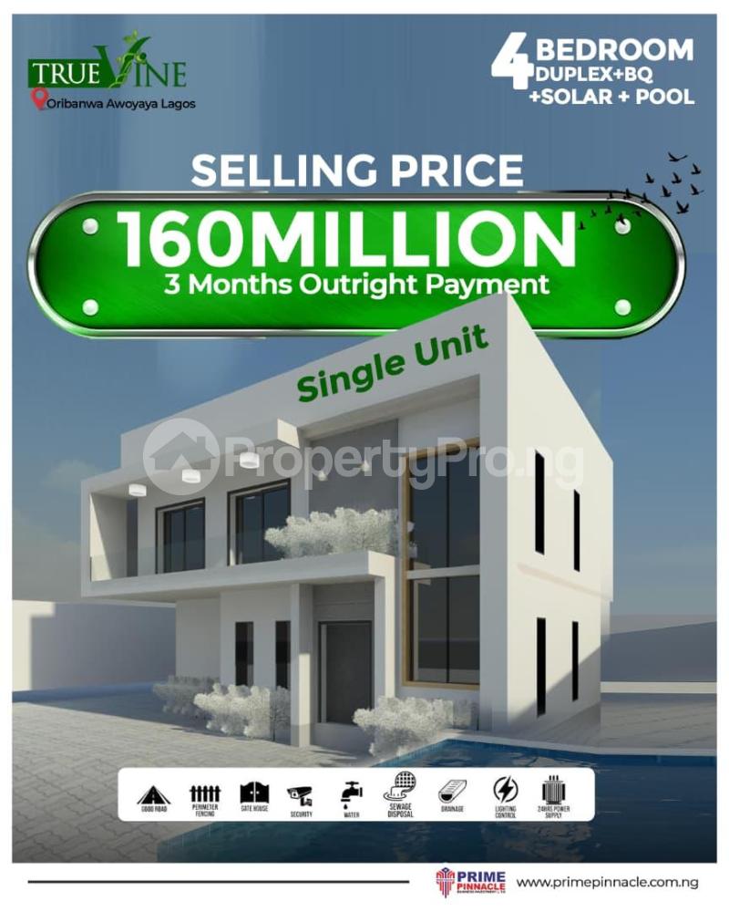 4 bedroom Flat / Apartment for sale Oribanwa Ibeju-Lekki Lagos