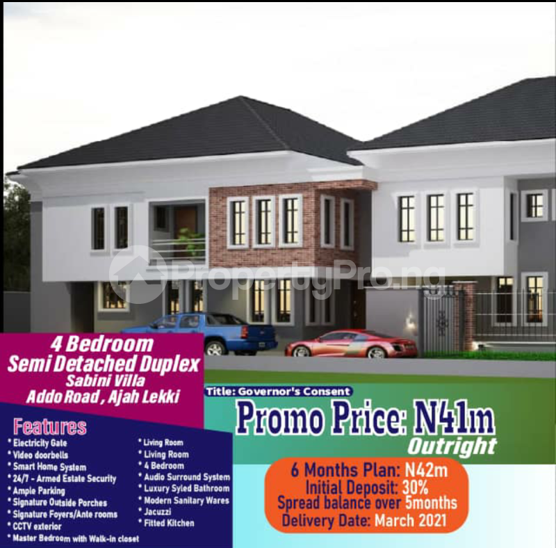 4 bedroom House for sale Addo Road Lekki Phase 2 Lekki Lagos