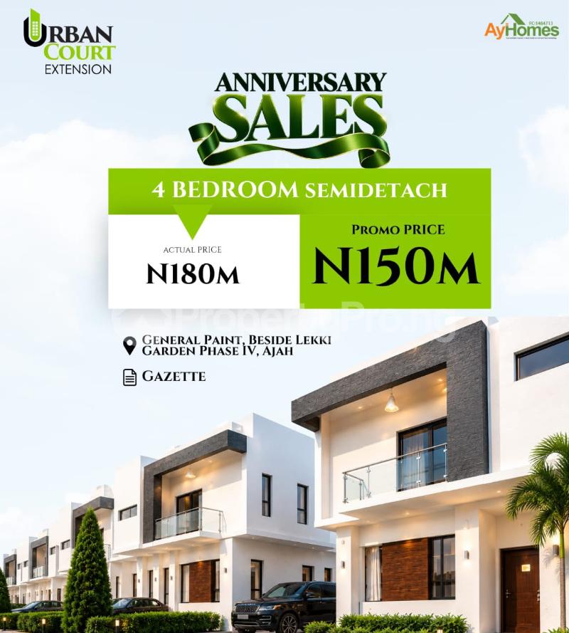 4 bedroom House for sale Lekki Gardens estate Ajah Lagos