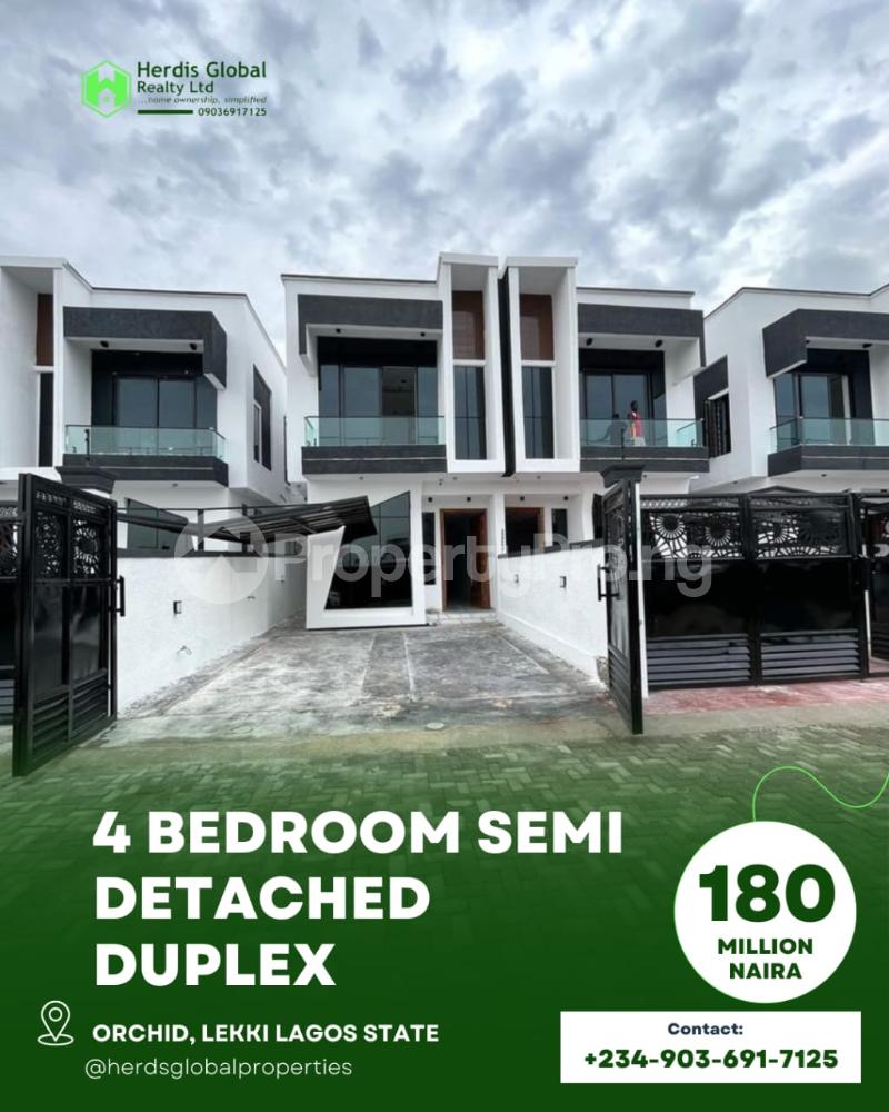 4 bedroom House for sale 2nd Tollgate Axis, orchid Lekki Lagos