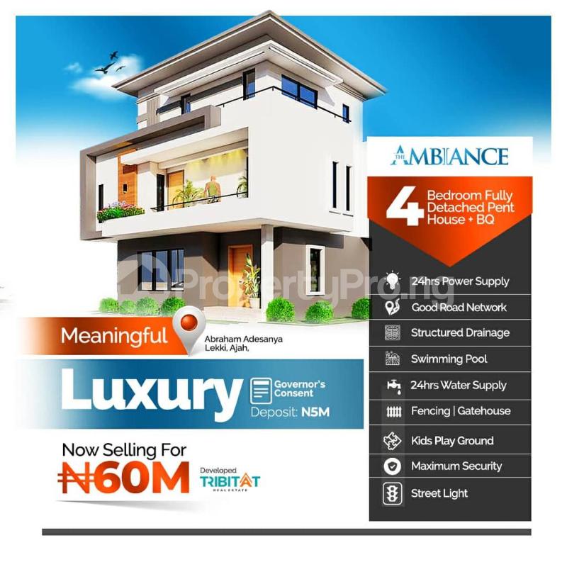 4 bedroom House for sale Abraham Adesanya Ajah Lekki Lagos Abraham adesanya estate Ajah Lagos