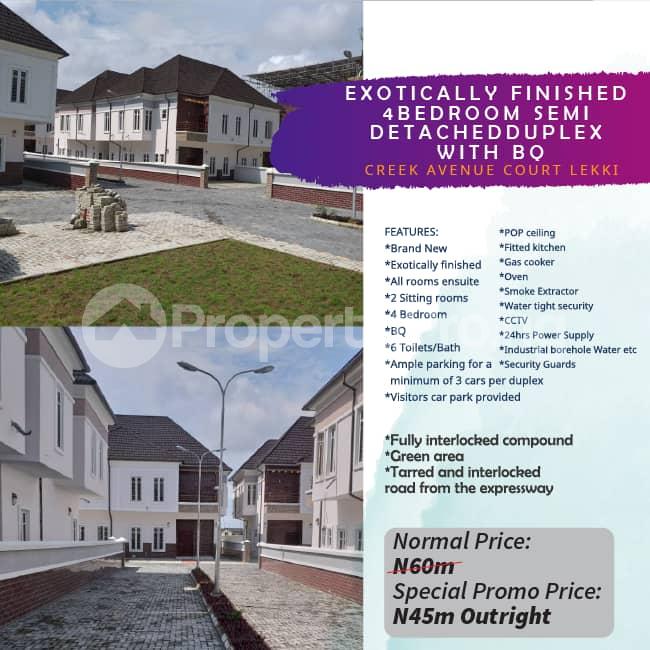 4 bedroom House for sale Creek Avenue Court Phase 1. Chevron Lagos chevron Lekki Lagos