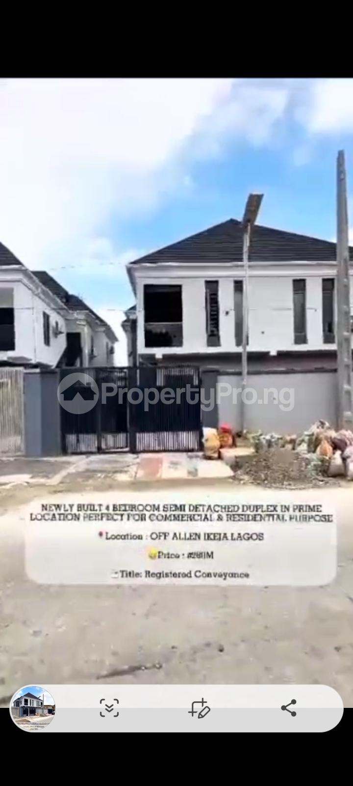 4 bedroom House for sale Off Allen, Allen Avenue Ikeja Lagos