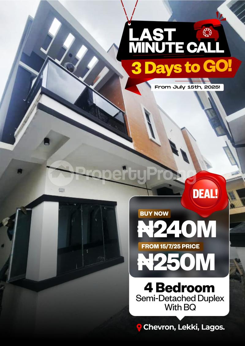 4 bedroom House for sale chevron Lekki Lagos