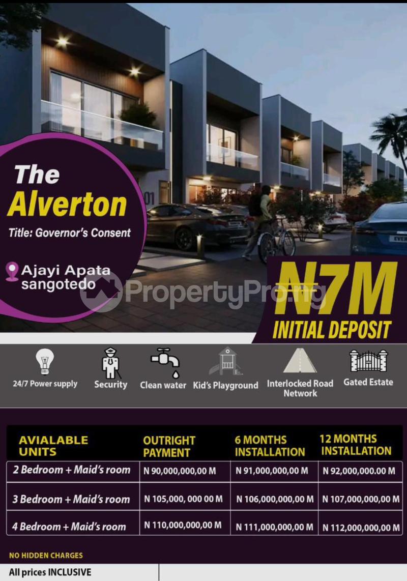 3 bedroom House for sale Ajayi Apata Sangotedo Ajah Lagos