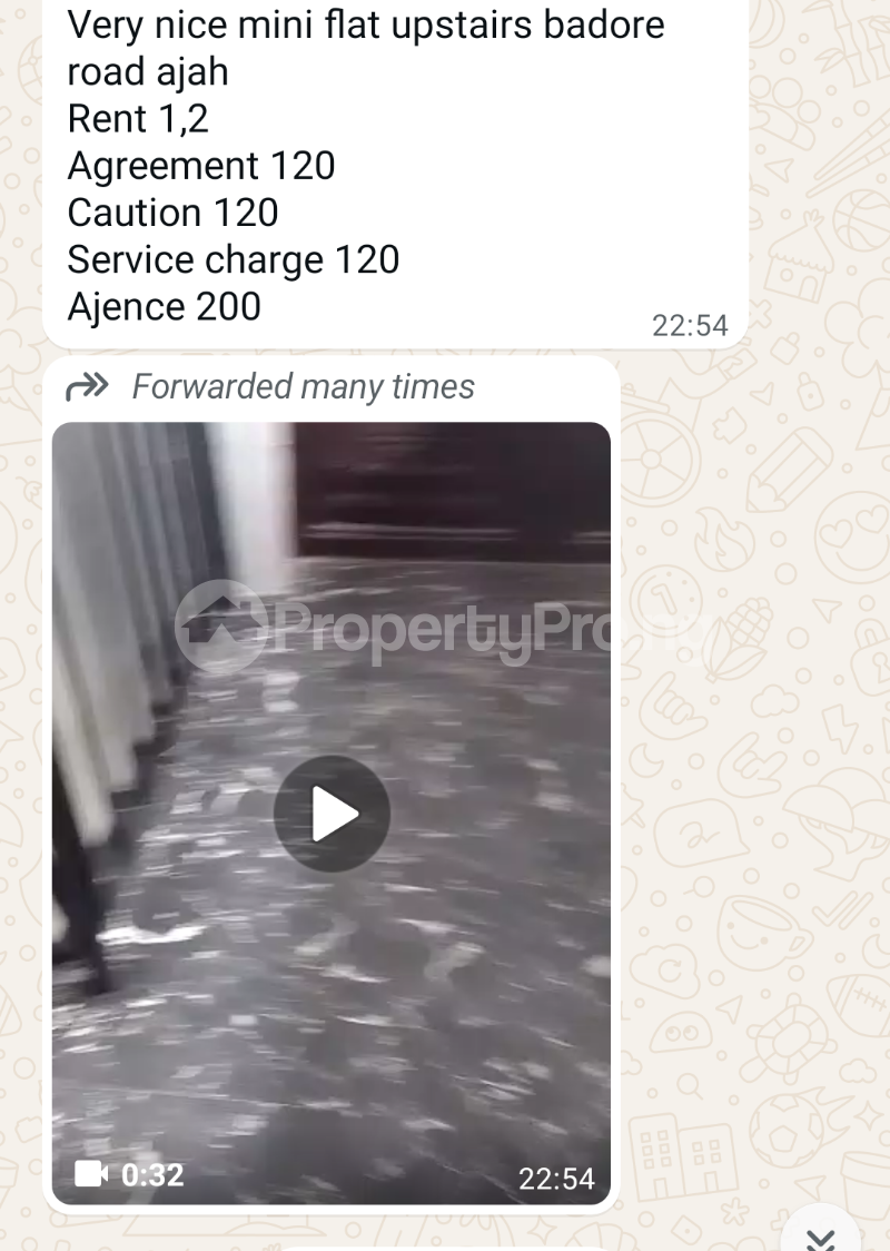 1 bedroom Flat / Apartment for rent Badore Road Badore Ajah Lagos
