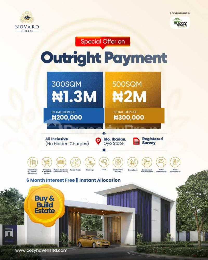 Land for sale Novaro Hill, Ido Oyo