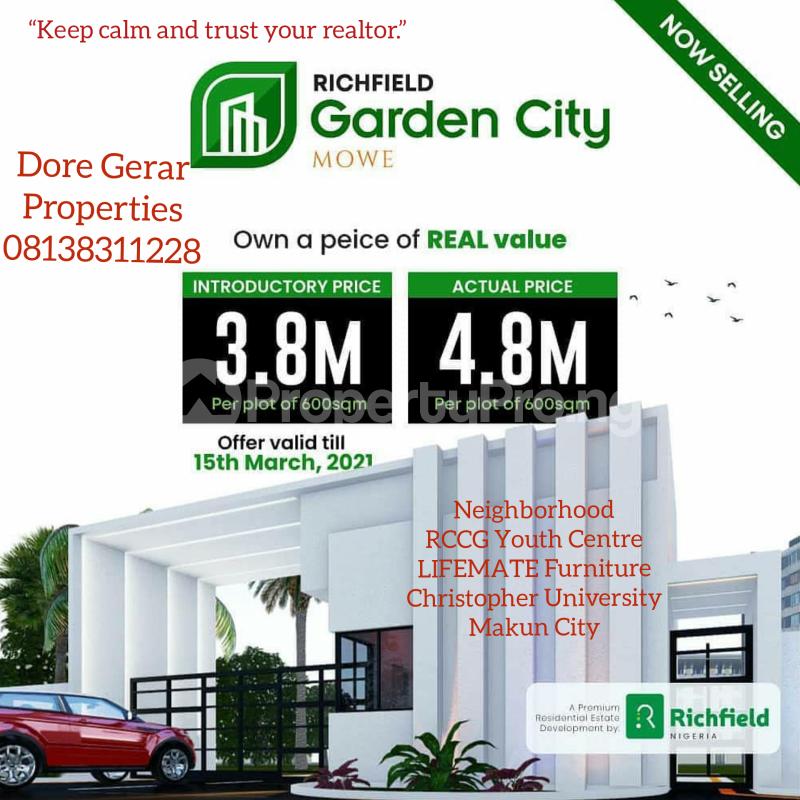 Land for sale Mowe Abeokuta Ogun