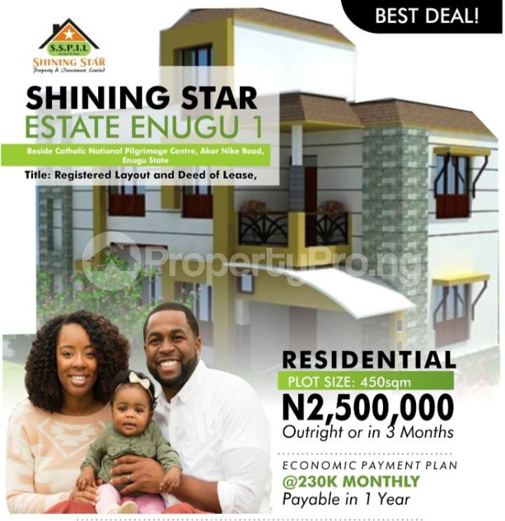 Land for sale Beside Catholic National Pilgrimage Center, Akor Nike Road Enugu State Enugu Enugu