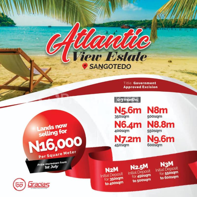 Land for sale Shoprite Monastery road Sangotedo Lagos