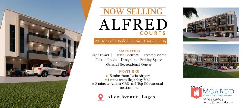 4 bedroom House for sale Alfred Court, Off Allen Avenue, Ikeja Allen Avenue Ikeja Lagos