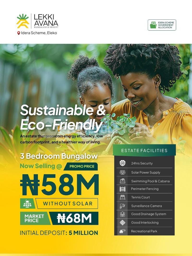 3 bedroom House for sale Pan Atlantic University, Lekki International Airport, Lagos Business School, Novare Shopping Mall Eleko Ibeju-Lekki Lagos