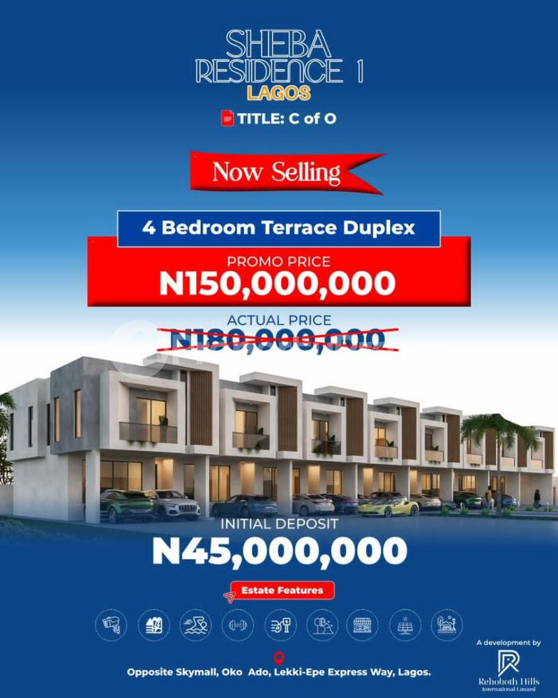 4 bedroom House for sale Oko Ado Sangotedo Ajah Lagos