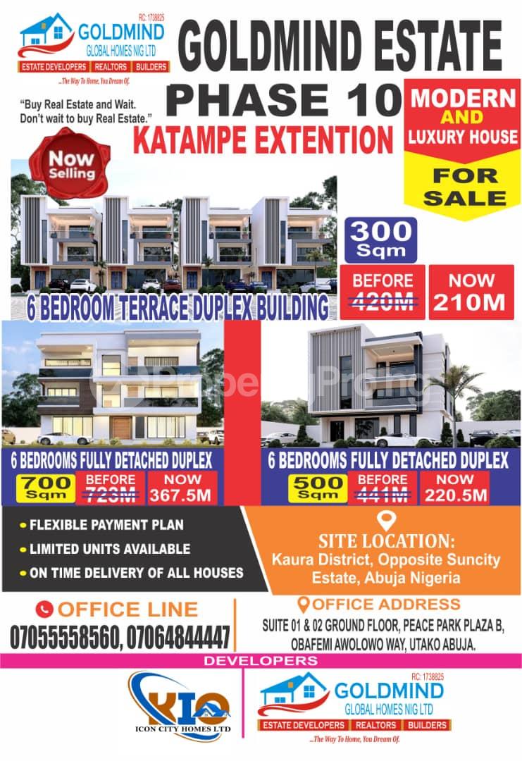 6 bedroom House for sale Katampe Extention, Behind A.a Rano Filling Station Gwarimpa Express, Abuja Nigeria. Katampe Ext Abuja